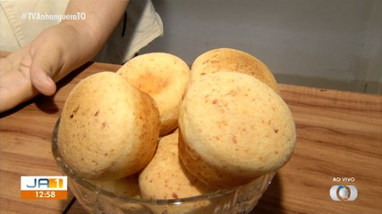 Confira como ficou a receita de pão de queijo funcional na cozinha do JA 1ª Edição