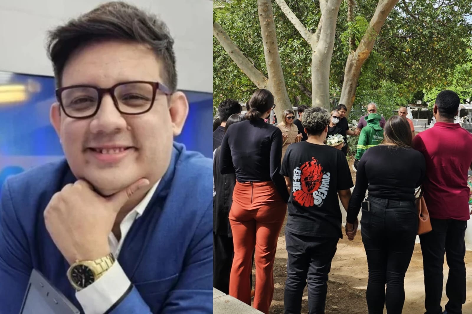 Enterro de Erlan Bastos: família e amigos se despedem com roda de oração e aplausos