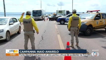 Maio Amarelo: ponte entre Palmas e Luzimangues é um dos pontos críticos de acidentes