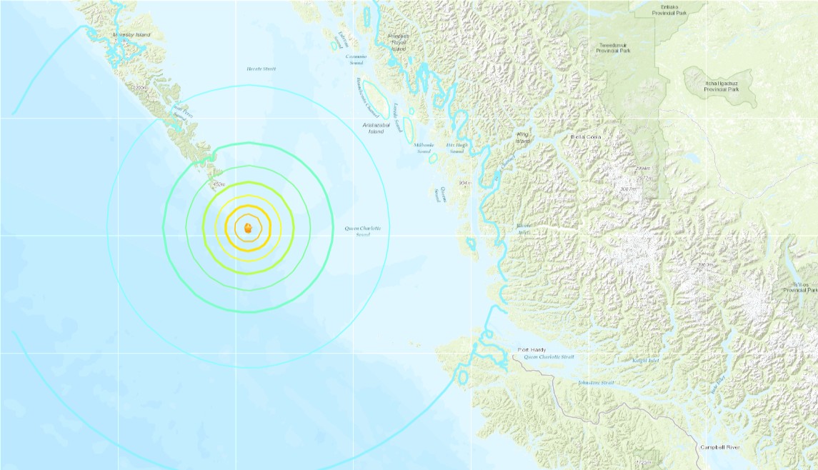 Terremoto de magnitude 6,5 atinge costa oeste do Canadá