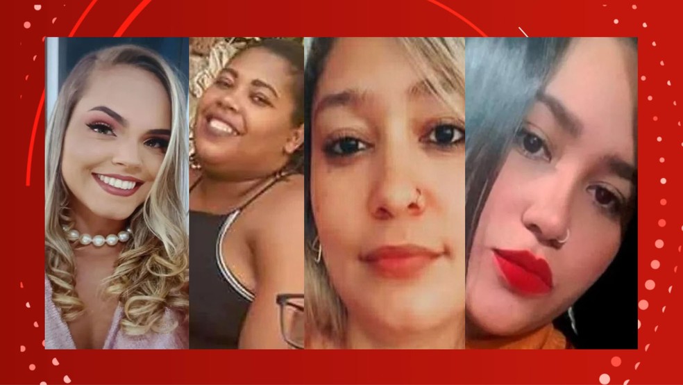 Mariana Angélica, Natalina dos Santos, Adriele Cardoso e Carla Nunes foram vítimas de feminicídio em Salvador — Foto: Arquivo pessoal