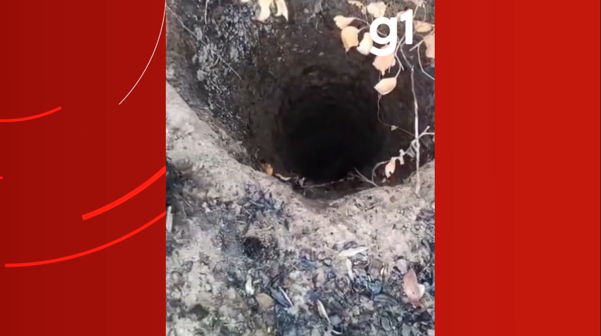 VÍDEO: buraco misterioso é encontrado no Parque Estadual Serra Azul durante combate a incêndio em MT