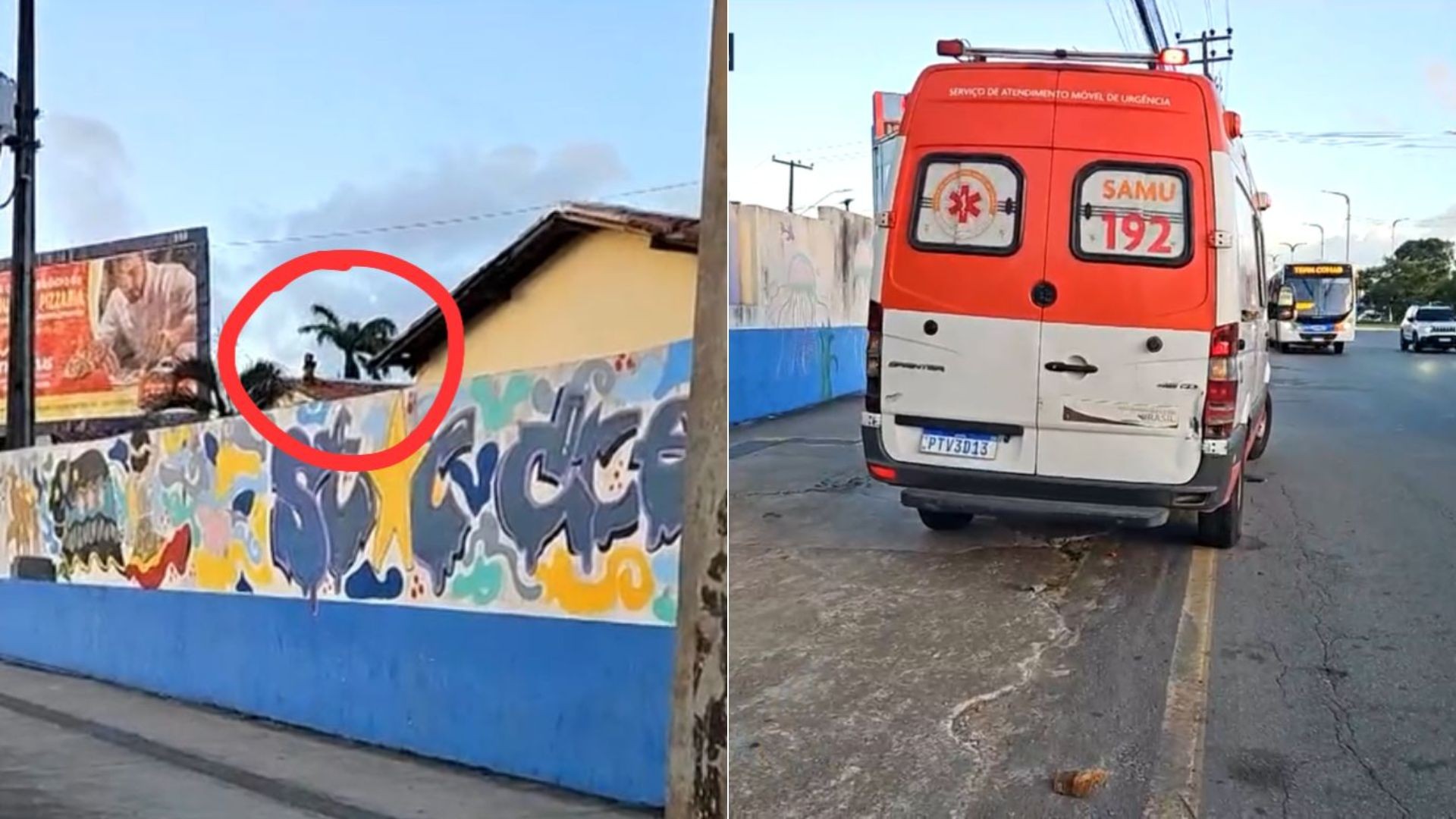 Homem é resgatado por bombeiros e PM após caminhar sobre telhados na Cohab, em São Luís 