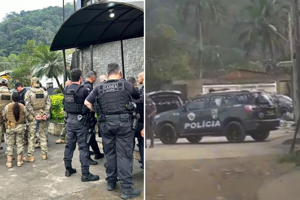 Homem, de 37 anos, foi morto pela PM durante a Operação Escudo no Perequê (à direita), em Guarujá, SP — Foto: Carlos Abelha/TV Tribuna e Reprodução