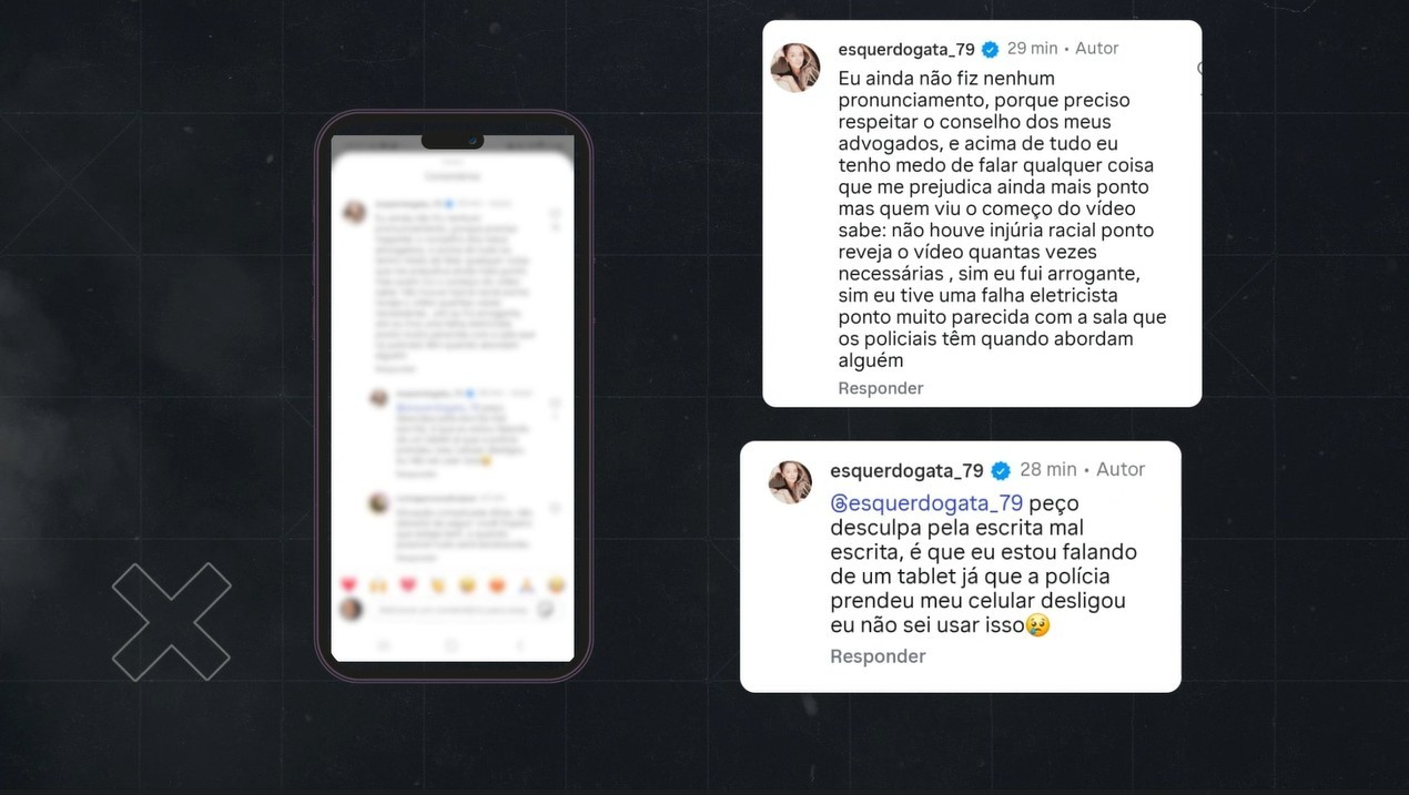 Esquerdogata nega injúria contra PMs, mas admite arrogância e fala elitista