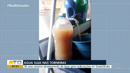 Moradores reclamam da qualidade da água em Sandolândia
