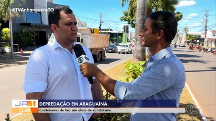 Contêineres de lixo são alvos de vandalismo em Araguaína