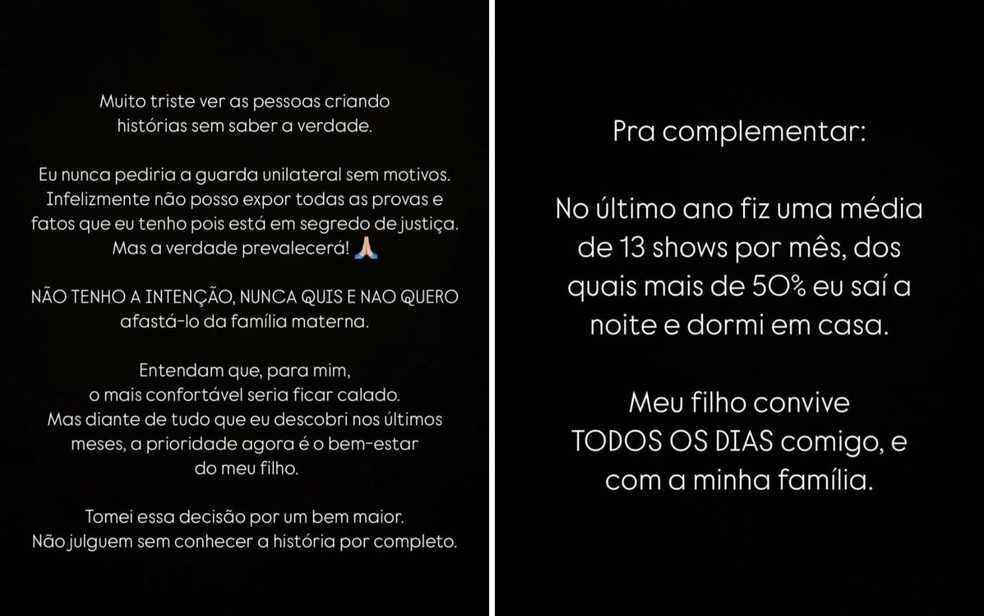 Pronunciamento de Murilo Huff nas redes sociais — Foto: — Fotos: Reprodução/Instagram de Murilo Huff