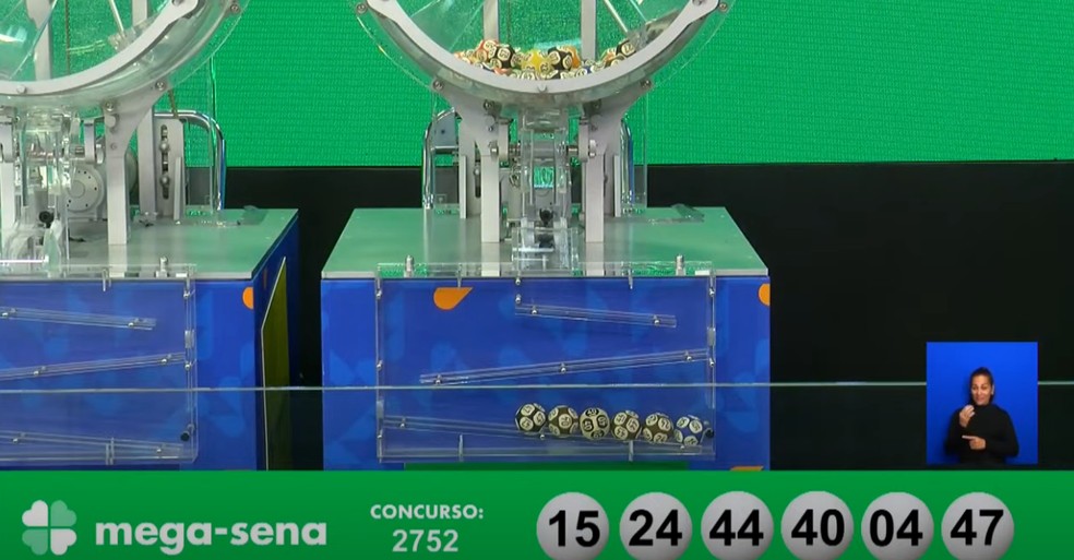 Mega-Sena, concurso 2.752 — Foto: Reprodução/Caixa