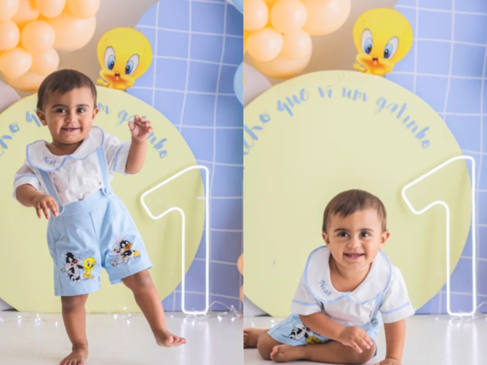 Noah morreu afogado em piscina na festa do próprio aniversário de 1 ano em São Carlos (SP) — Foto: Redes Sociais