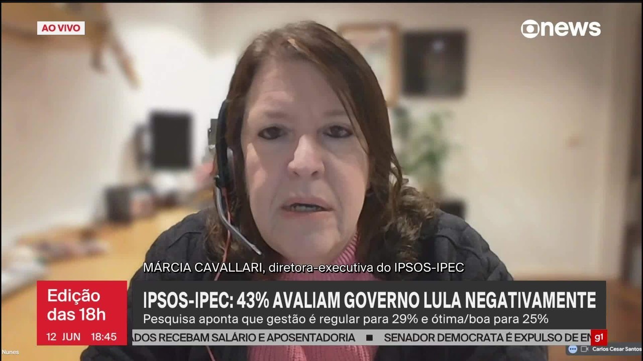 'Índice de avaliação é o pior dos três mandatos de Lula', diz diretora do Ipsos-Ipec