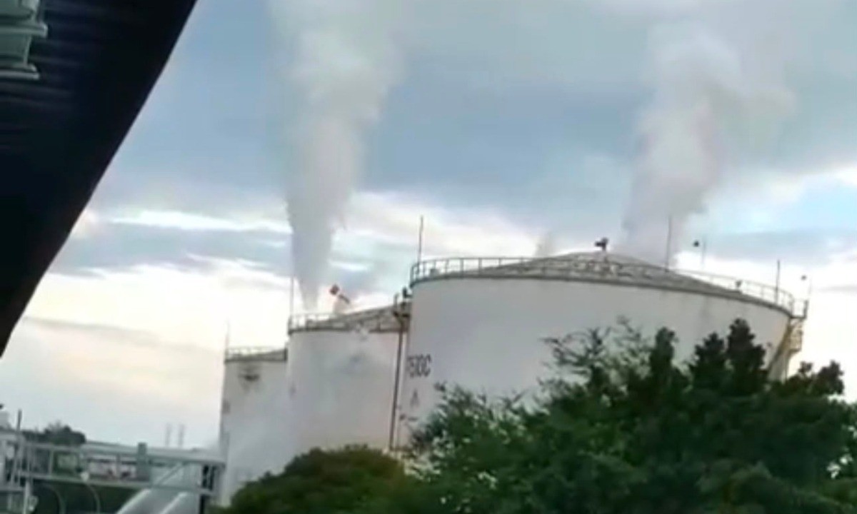 Vídeos mostram momento de vazamento de gás estireno no Distrito Industrial em Manaus
