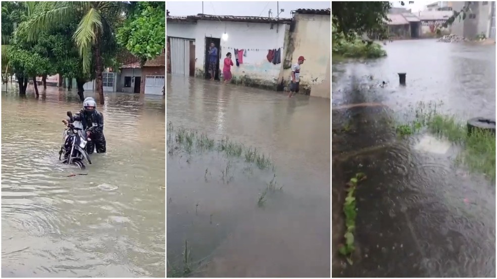 Após chuvas, ruas alagam no Ceará. — Foto: Reprodução