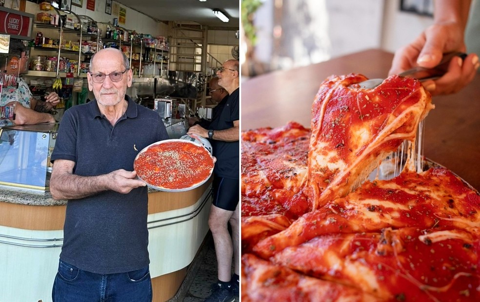 Pizzaria do seu Enildo, em Brasília (DF), vende só um sabor de pizza — Foto: Pizzaria Dom Bosco/Divulgação
