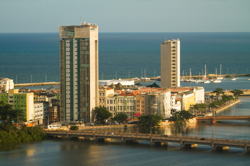 Imagem aérea mostra prédio do Porto Digital, no Bairro do Recife — Foto: Porto Digital/Divulgação