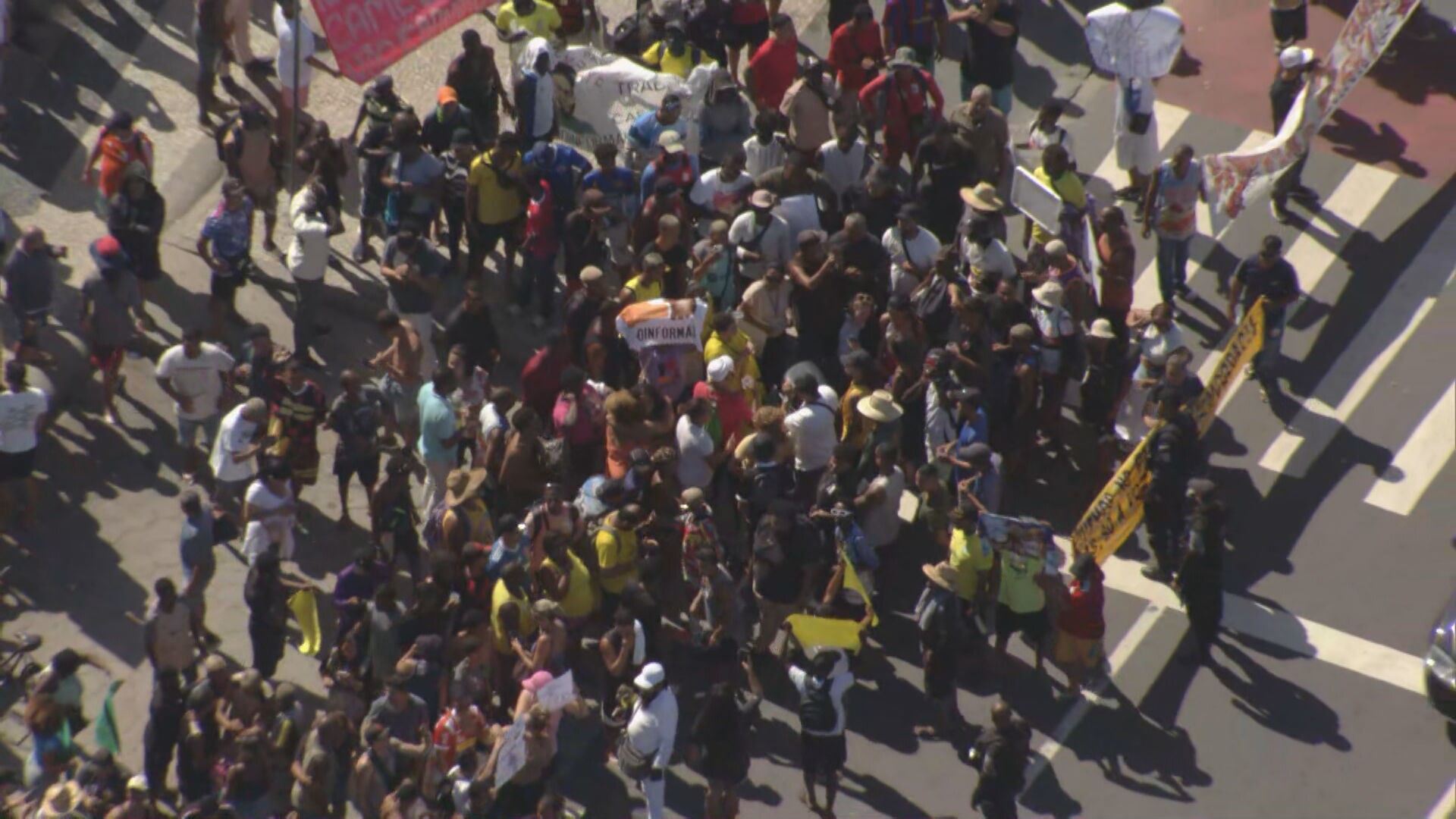 Protesto em Copacabana