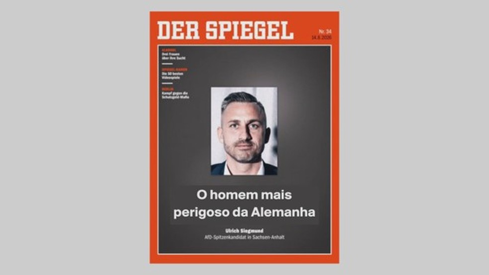 Ulrich Siegmund na capa da revista alemã "Der Spiegel" — Foto: Reprodução/GloboNews