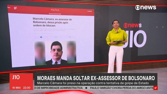 Marcelo Câmara, ex-assessor de Bolsonaro, deixa prisão após ordem de Moraes - Programa: Jornal das Dez 