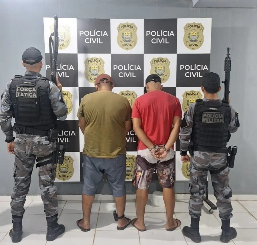 Pai e filho são presos suspeitos de assassinar tatuador em Esperantina, no Norte do Piauí