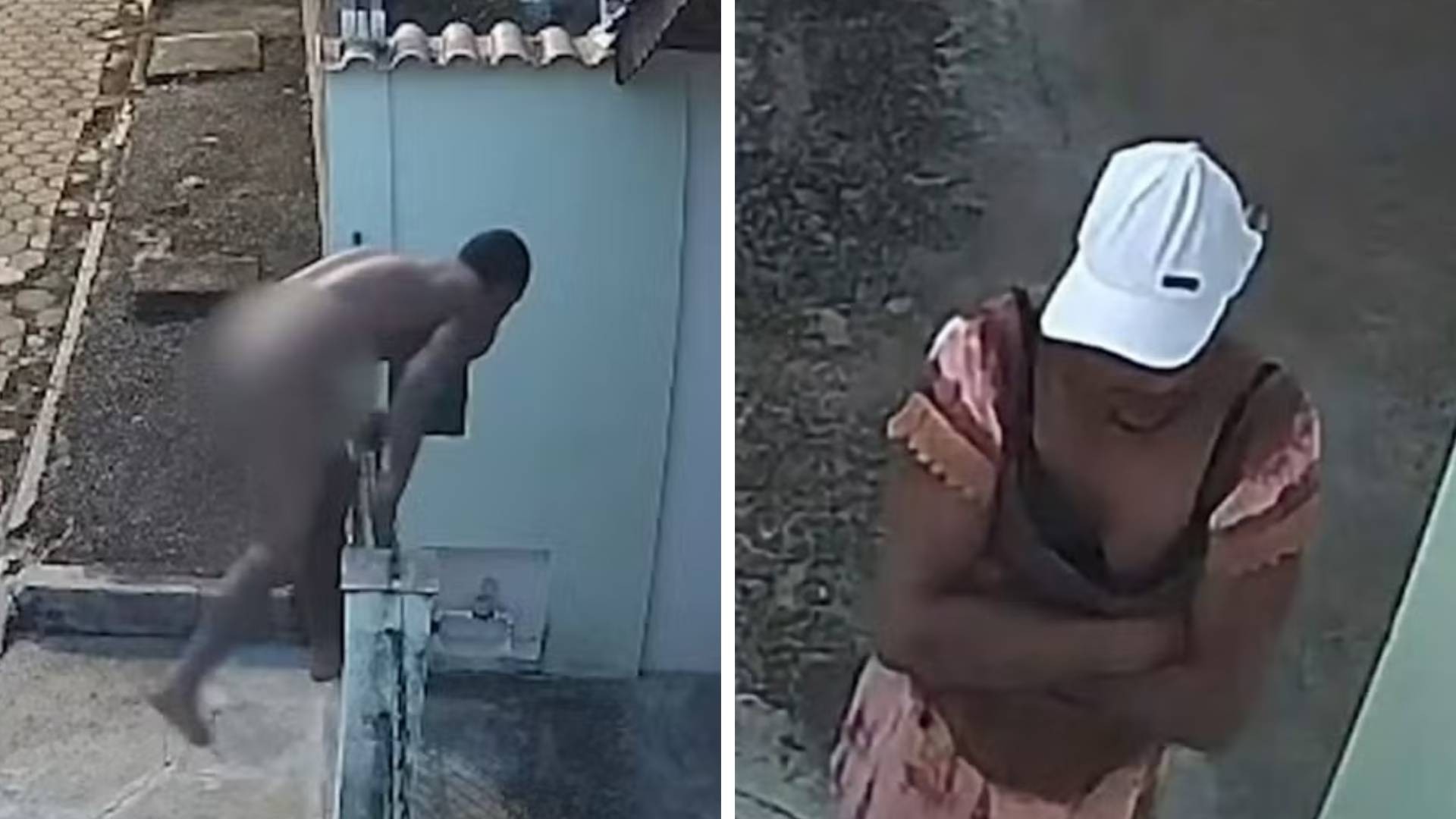 VÍDEO mostra homem pelado invadindo casa e fugindo com vestido que furtou do varal em SP
