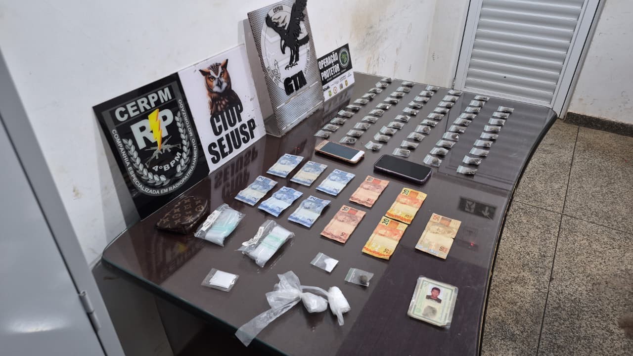 Suspeito joga sacola com drogas em lago para tentar escapar de ação policial no Amapá