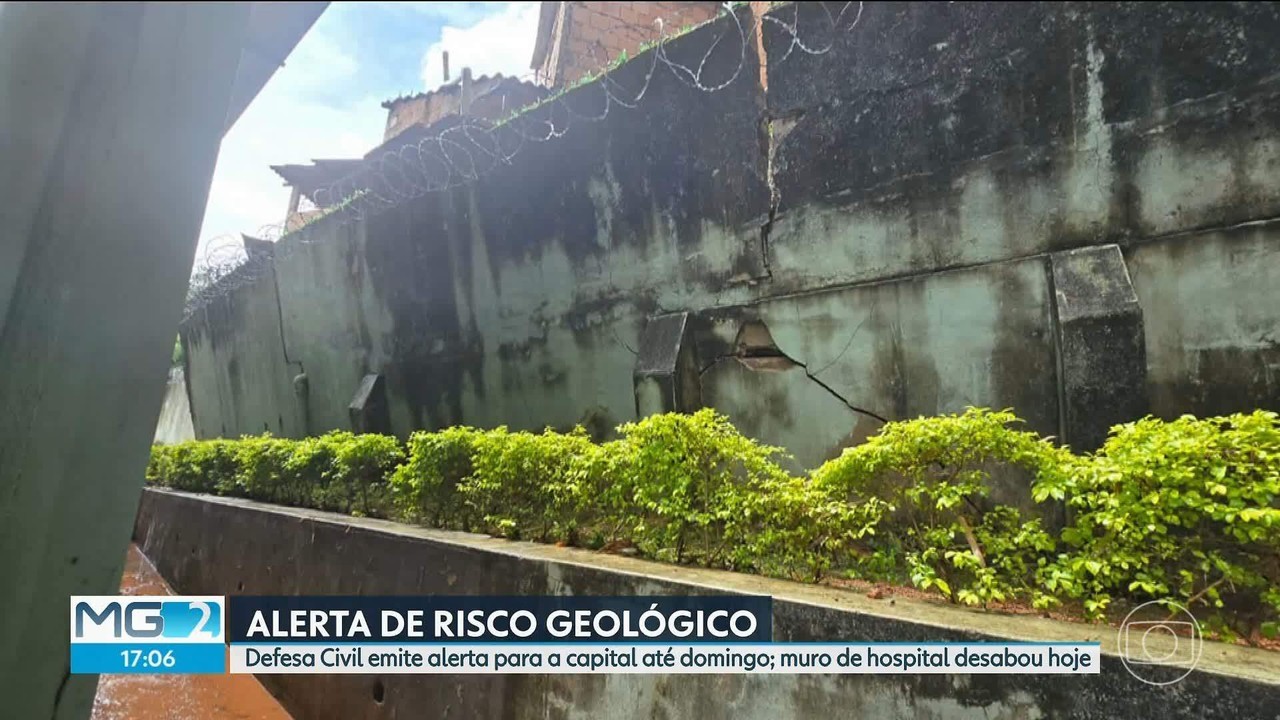 Chuva em BH causa queda de muro de casa sobre Hospital Evangélico; cidade está sob alerta de risco geológico