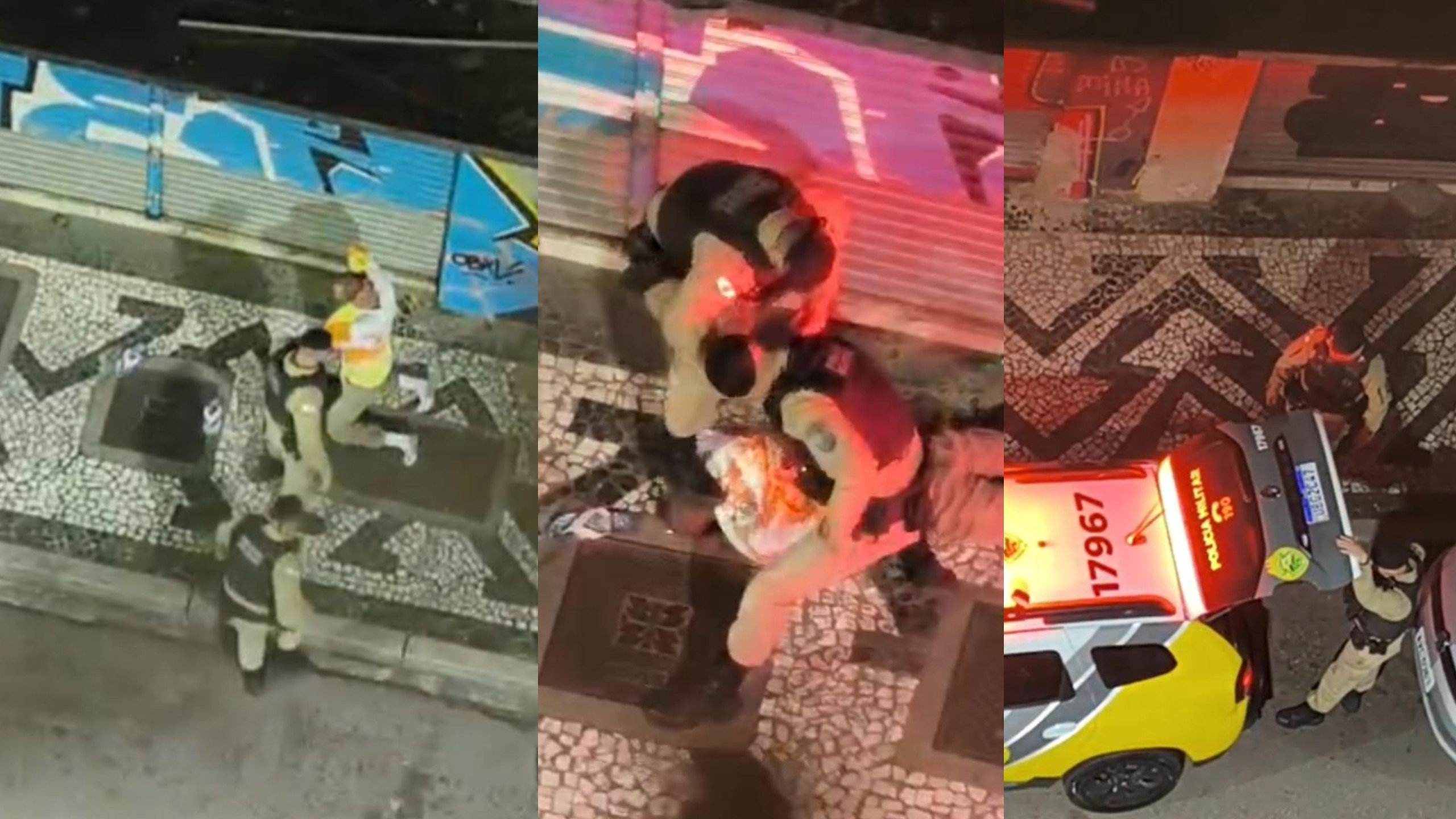 'Violência extrema e injustificável', diz OAB-PR sobre vídeo de policiais militares agredindo homem em Curitiba