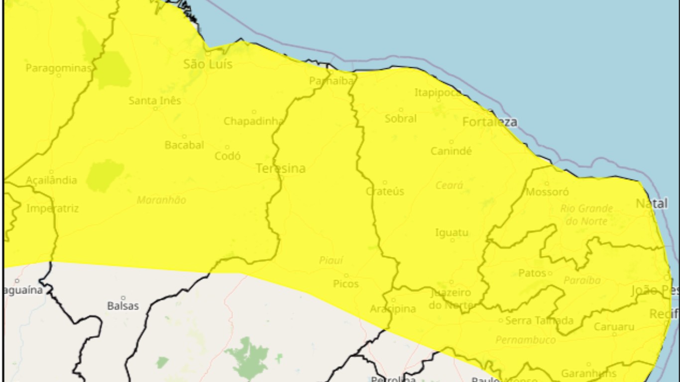 Previsão do tempo: Inmet renova alerta de chuvas intensas para Caruaru e outras 104 cidades do interior de PE