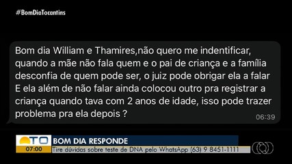 Bom Dia Responde explica como e quando o teste de DNA pode ser solicitado pela Justiça