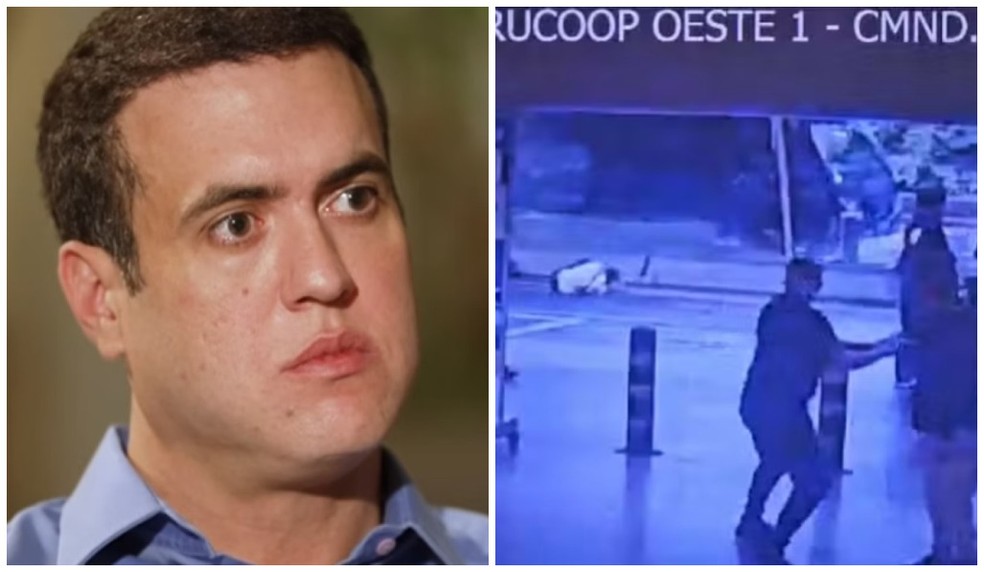 Antônio Vinicius Lopes Gritzbach foi morto na sexta-feira (8) no Aeroporto Internacional de São Paulo, em Guarulhos. — Foto: Montagem/g1Reprodução/TV Globo e Rede Record