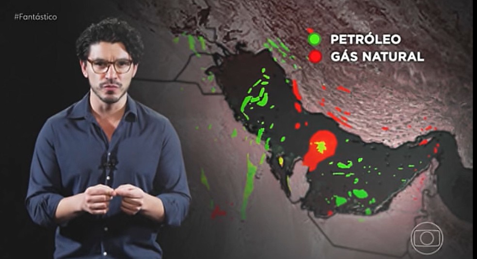 Estreito de Ormuz é estratégico para a exportação de petróleo — Foto: Reprodução/Fantástico