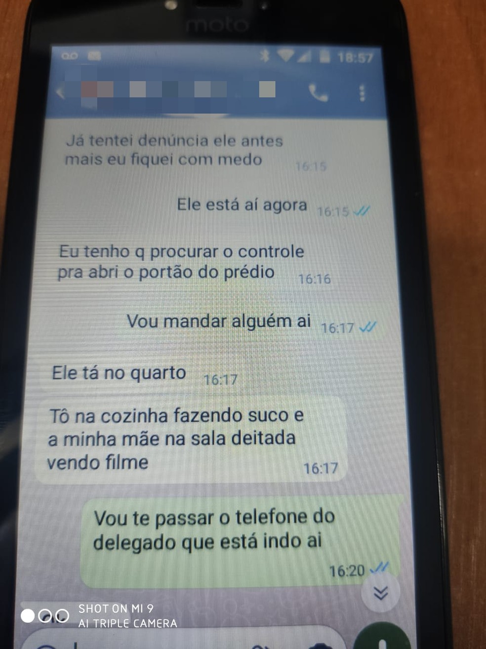 Adolescente contou a investigador que estava em casa com padrasto e mãe  — Foto: Reprodução RPC 