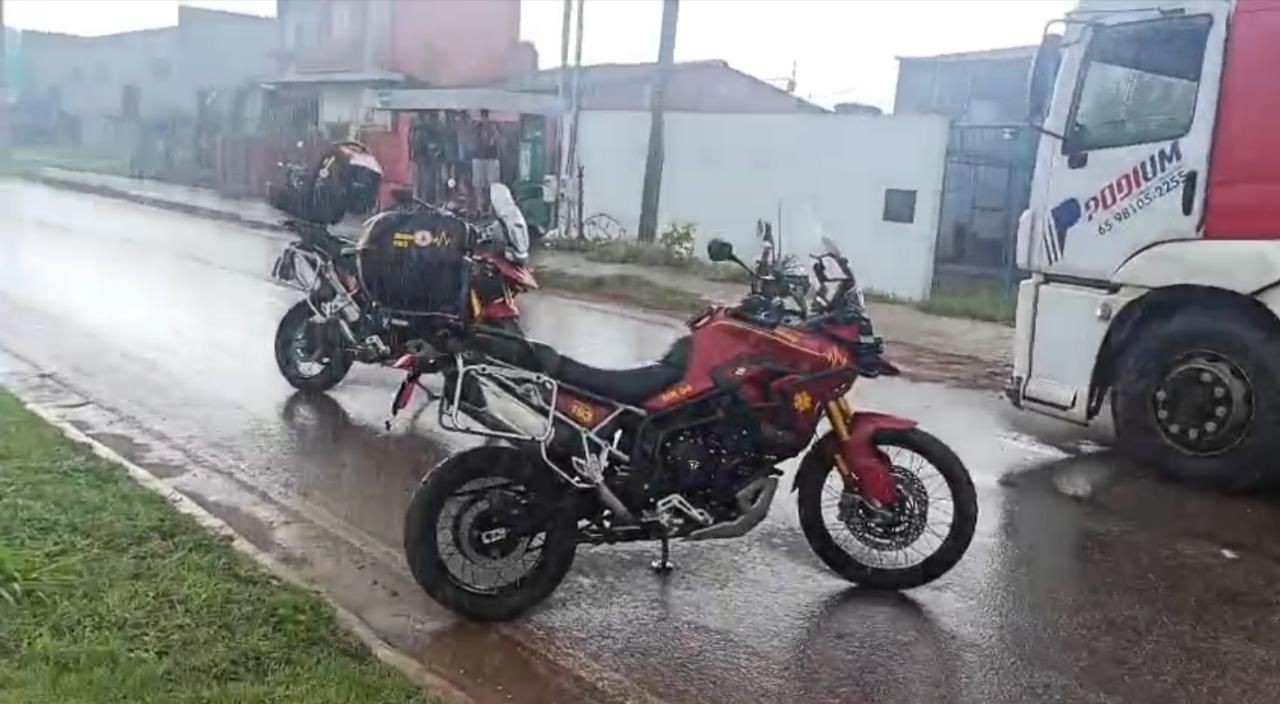 Trabalhador sofre descarga elétrica após tentar desenroscar fiação de caminhão com vassoura em MT 