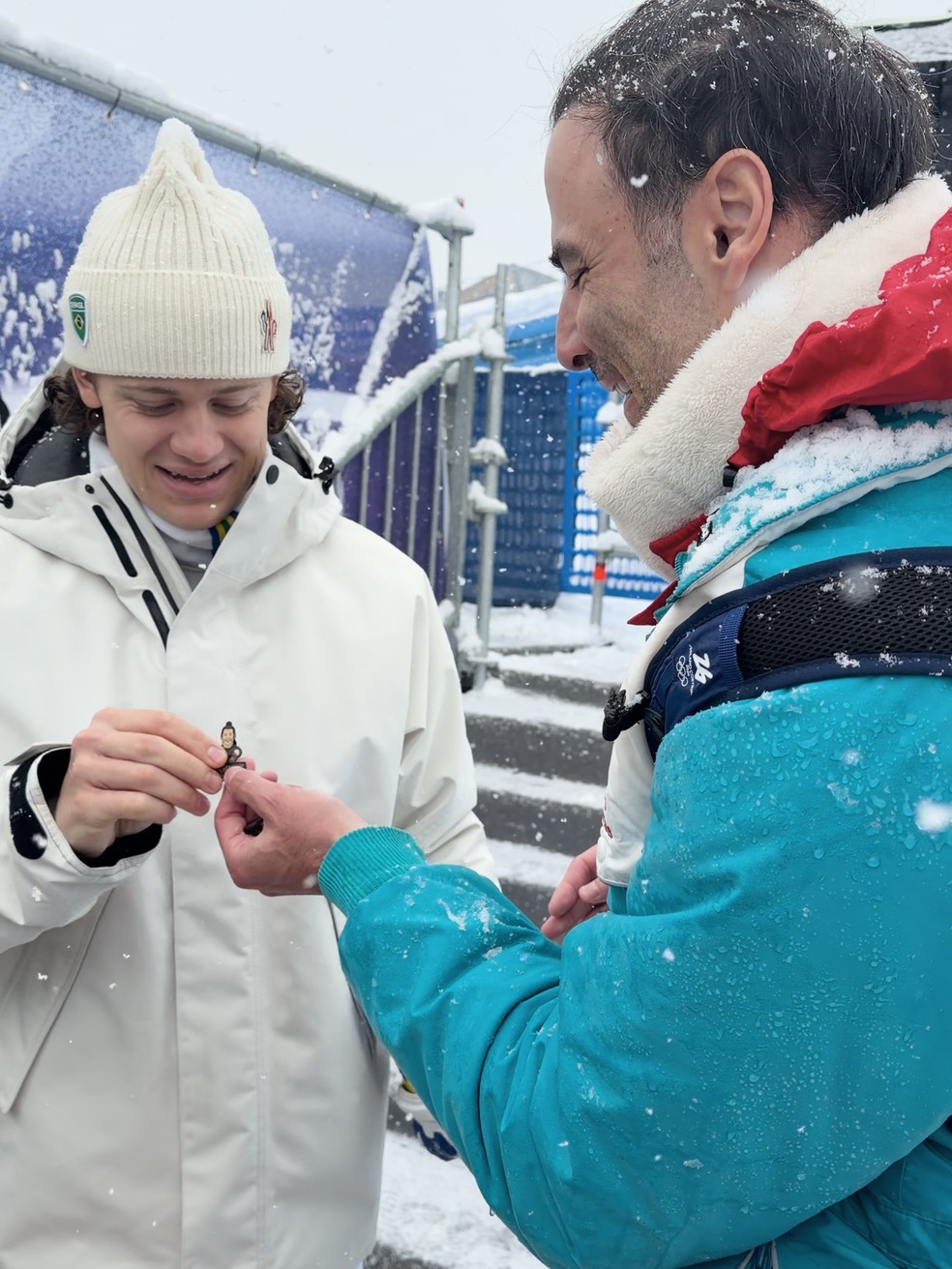 Encontro entre Luiz Toni e Lucas Pinheiro. — Foto: Acervo pessoal