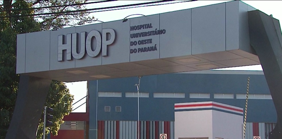 Hospital Universitário do Oeste do Paraná, em Cascavel (PR) — Foto: Reprodução/RPC