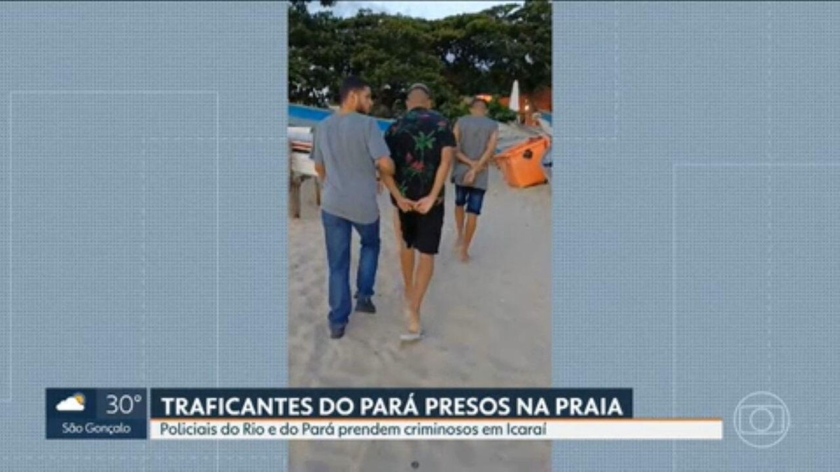 Traficantes do Pará são presos enquanto curtiam praia do Rio de Janeiro 