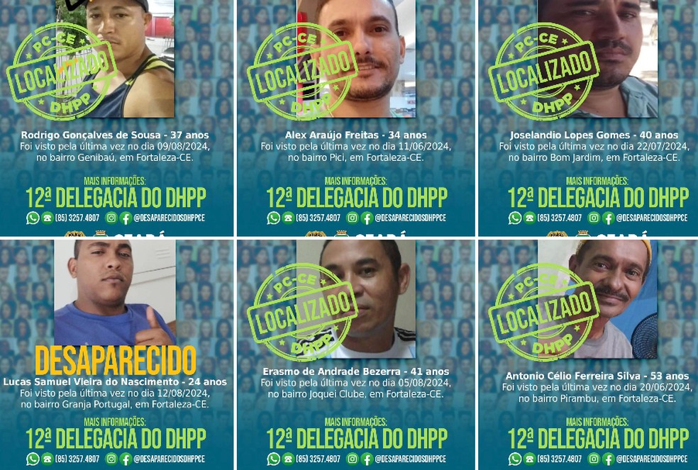 A divulgação de pessoas desaparecidas também é feita nas redes sociais do Departamento de Homicídios e Proteção a Pessoa (DHPP) — Foto: Reprodução/DHPP