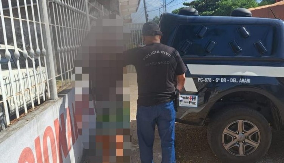 Um homem foi preso na manhã desta quarta-feira (9), suspeito de estuprar a própria cunhada em Arari, a 165 km de São Luís. Segundo a Polícia Civil do Maranhão (PC-MA), — Foto: Divulgação/ PC-MA