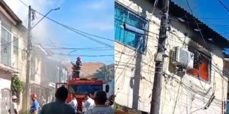 Incêndio destrói segundo andar de casa em Icoaraci, distrito de Belém