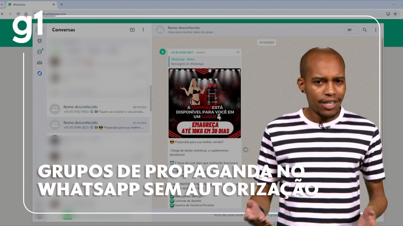 Números desconhecidos no WhatsApp adicionam usuários a grupos de propaganda sem autorização