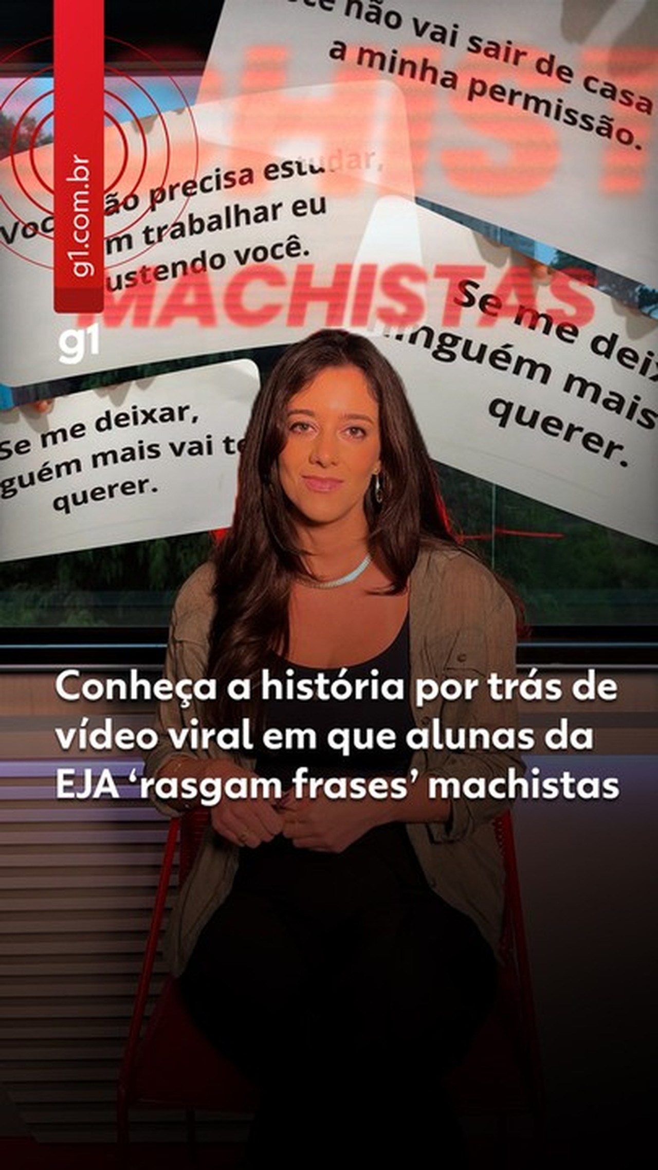 ‘Sem mim, você não é nada’: alunas da EJA ‘rasgam’ frases machistas