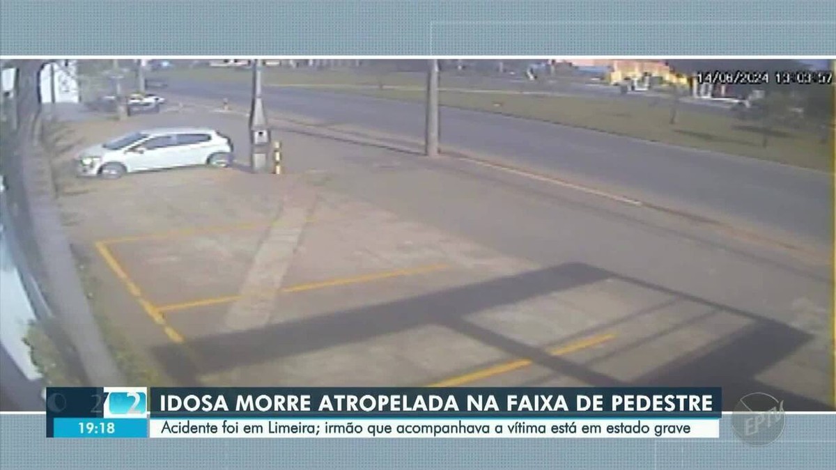 Câmera flagra momento em que idosos são atropelados em Limeira