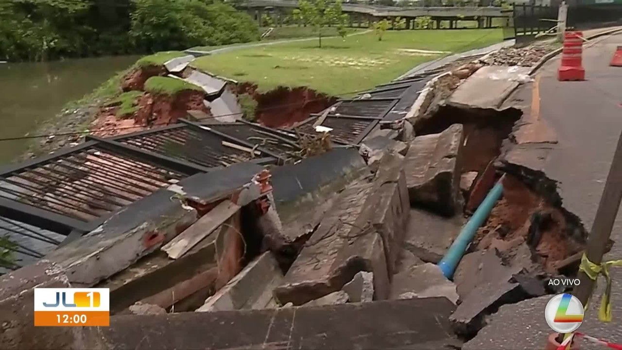 Ponte sobre o rio Maguari cede após chuvas e interdita ligação entre bairros em Ananindeua