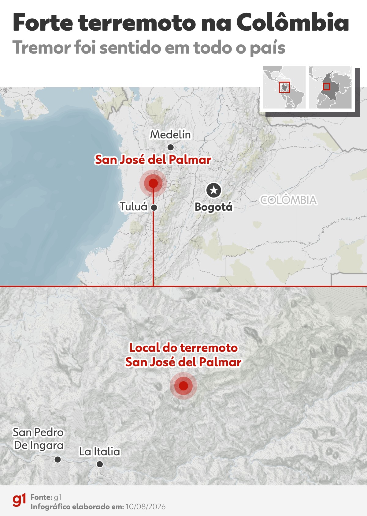 VÍDEO mostra prédio ruindo durante terremoto na Colômbia