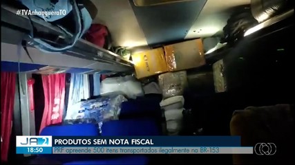 PRF apreende 500 itens transportados ilegalmente na BR-153