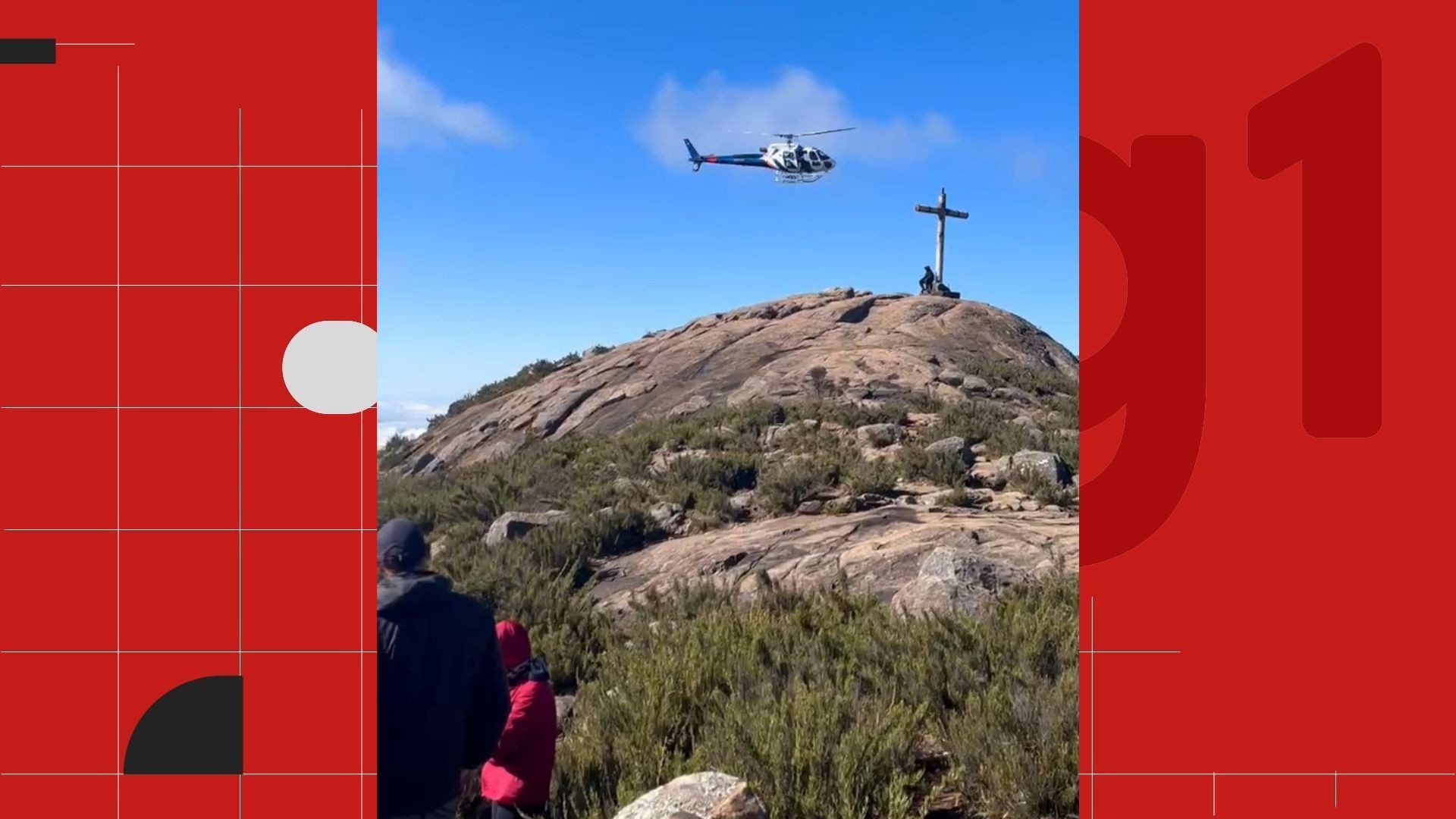 VÍDEO: turista é resgatado de helicóptero no Pico da Bandeira