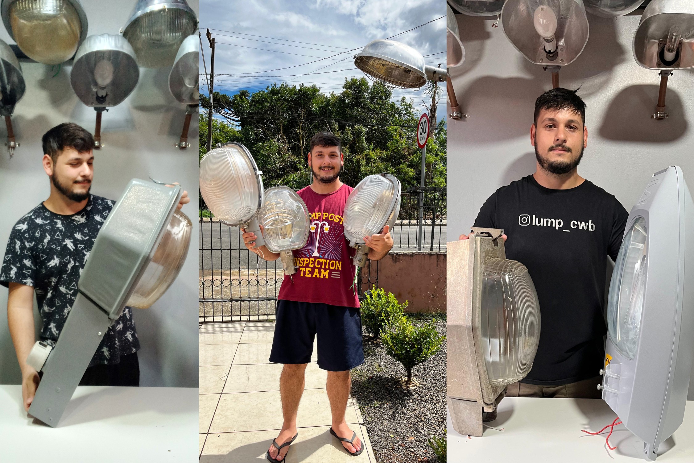 Curitibano transforma paixão de infância em coleção com mais de 100 luminárias públicas: 'É como se eu pudesse reviver um pouco do passado'