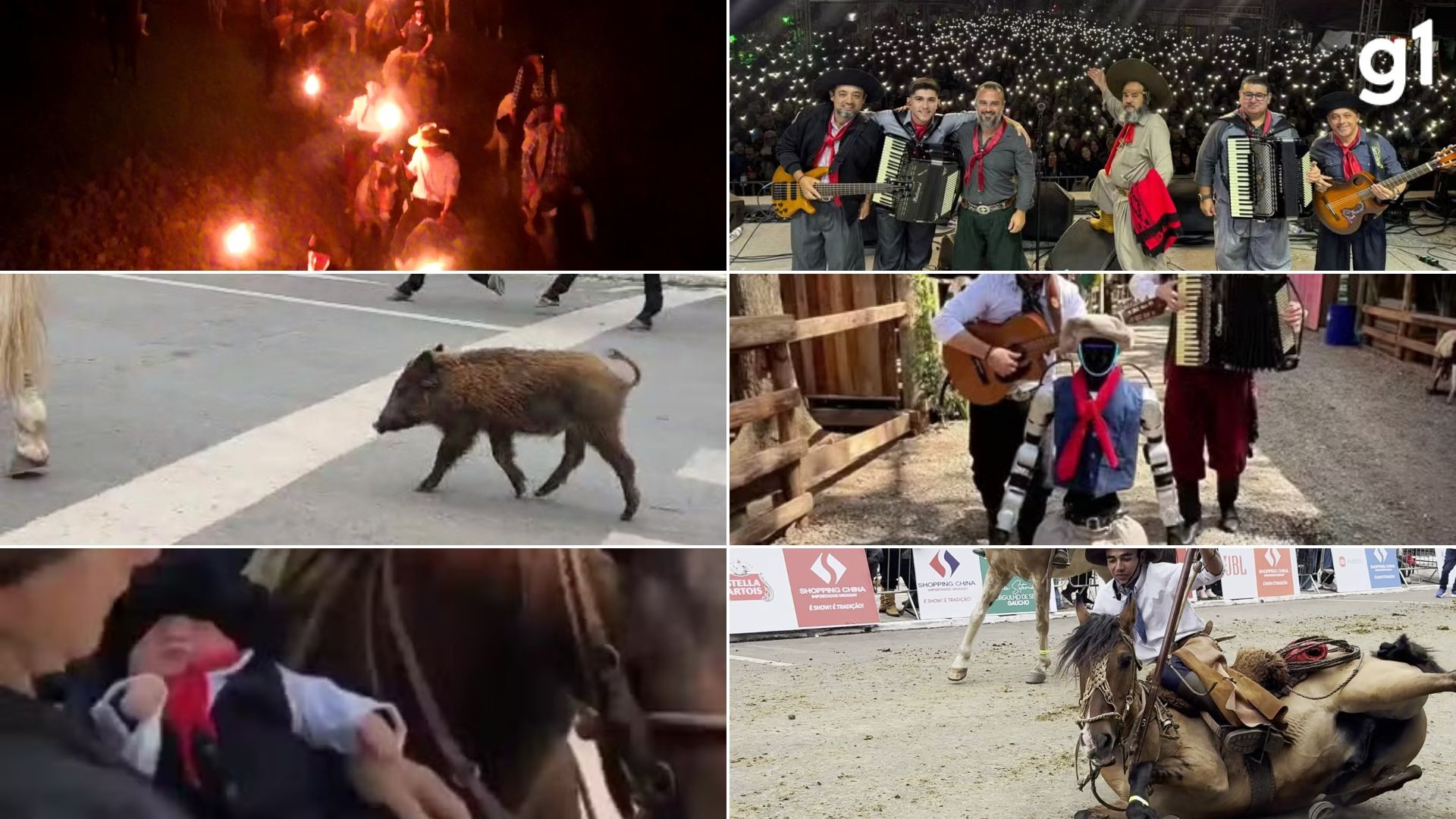Mês Farroupilha teve 'robô gaúcho' e 'cavalgada das tochas'; vote na imagem que marcou setembro