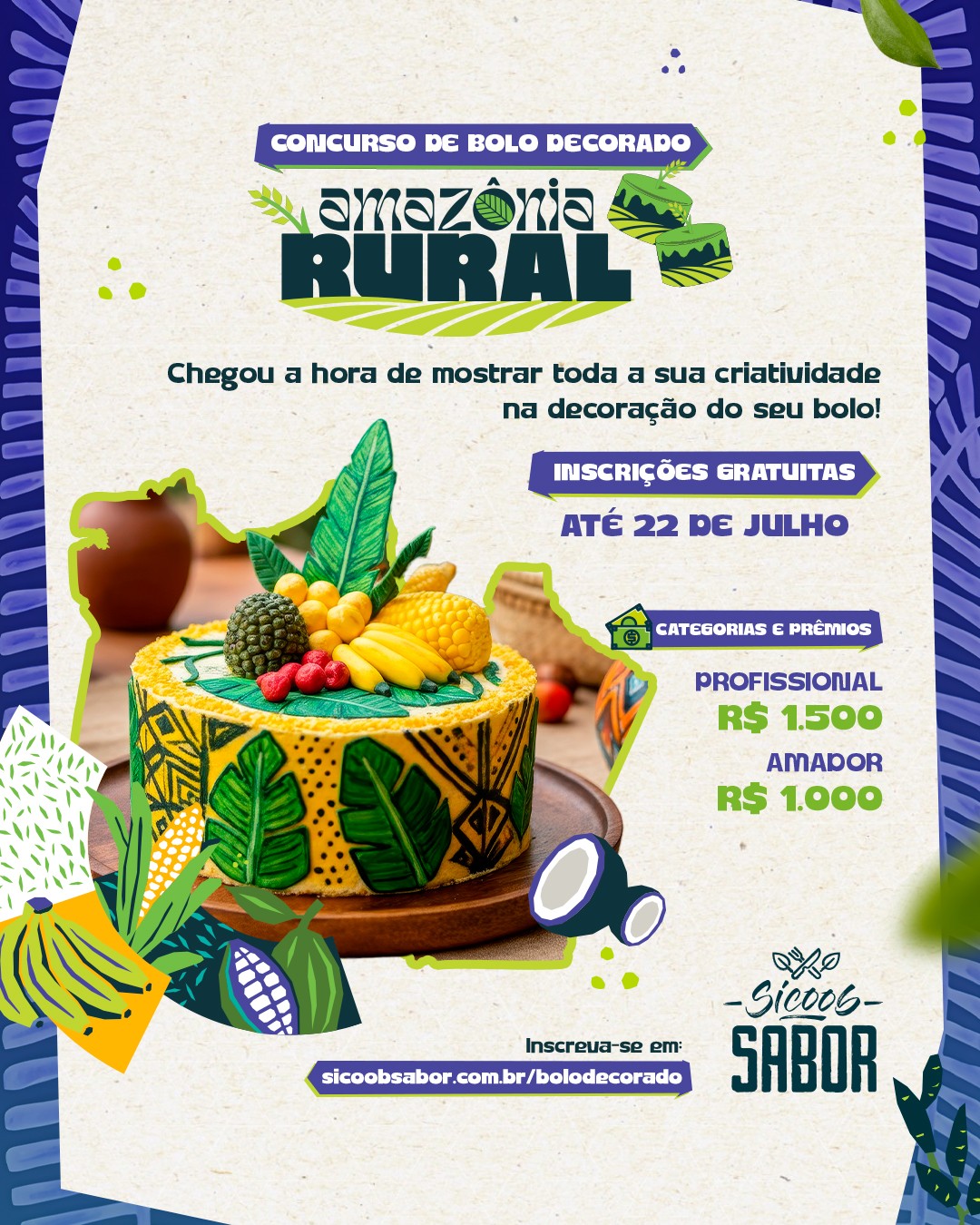 Festival Sicoob Sabor vai premiar até R$1,5 mil em Concurso de Bolo Decorado