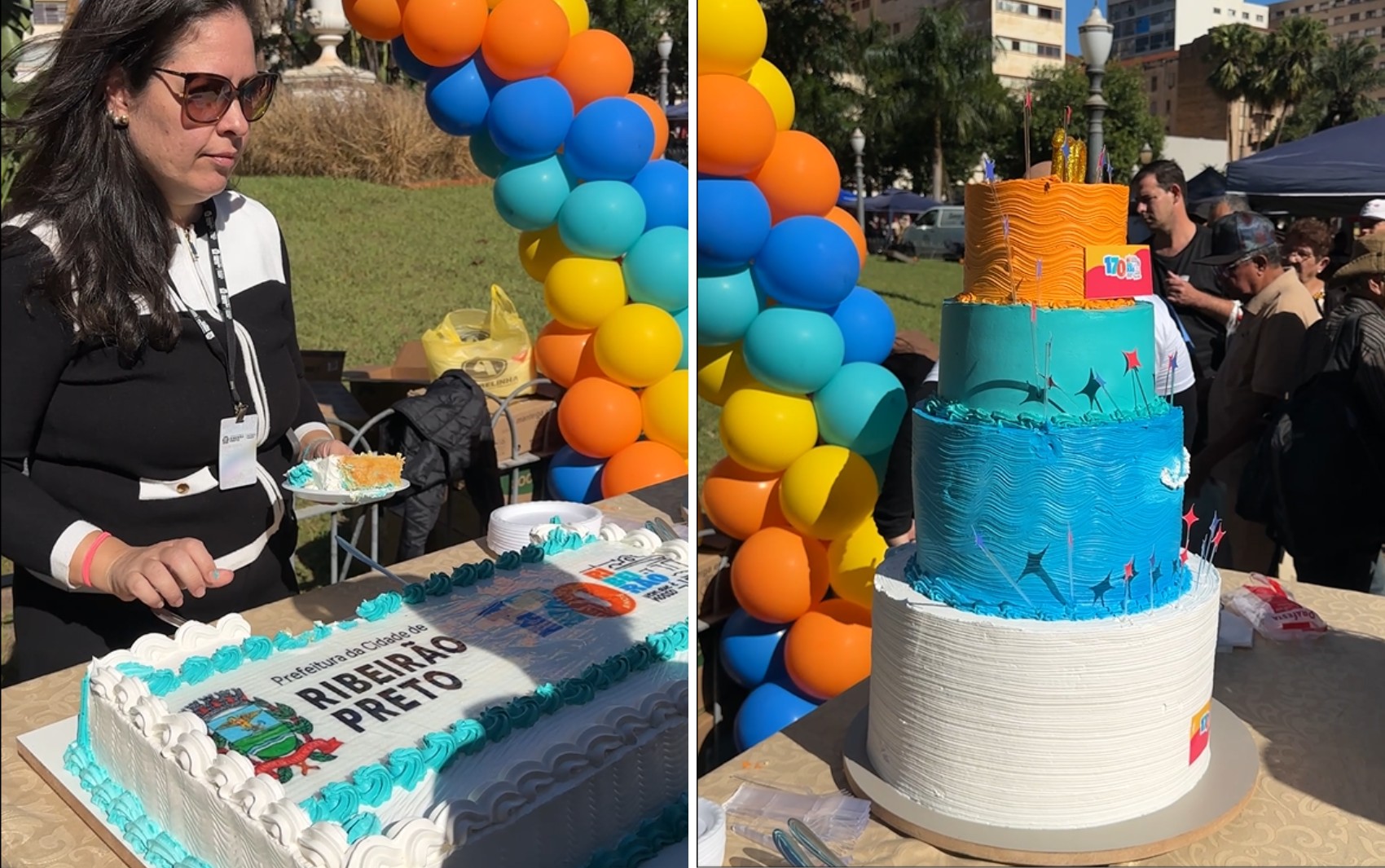 Ribeirão Preto celebra 170 anos com bolo gigante e festa na Praça XV